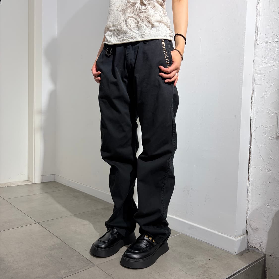 Vanson Leathers x TFOA 스컬 자수 팬츠 바지 상품이미지2