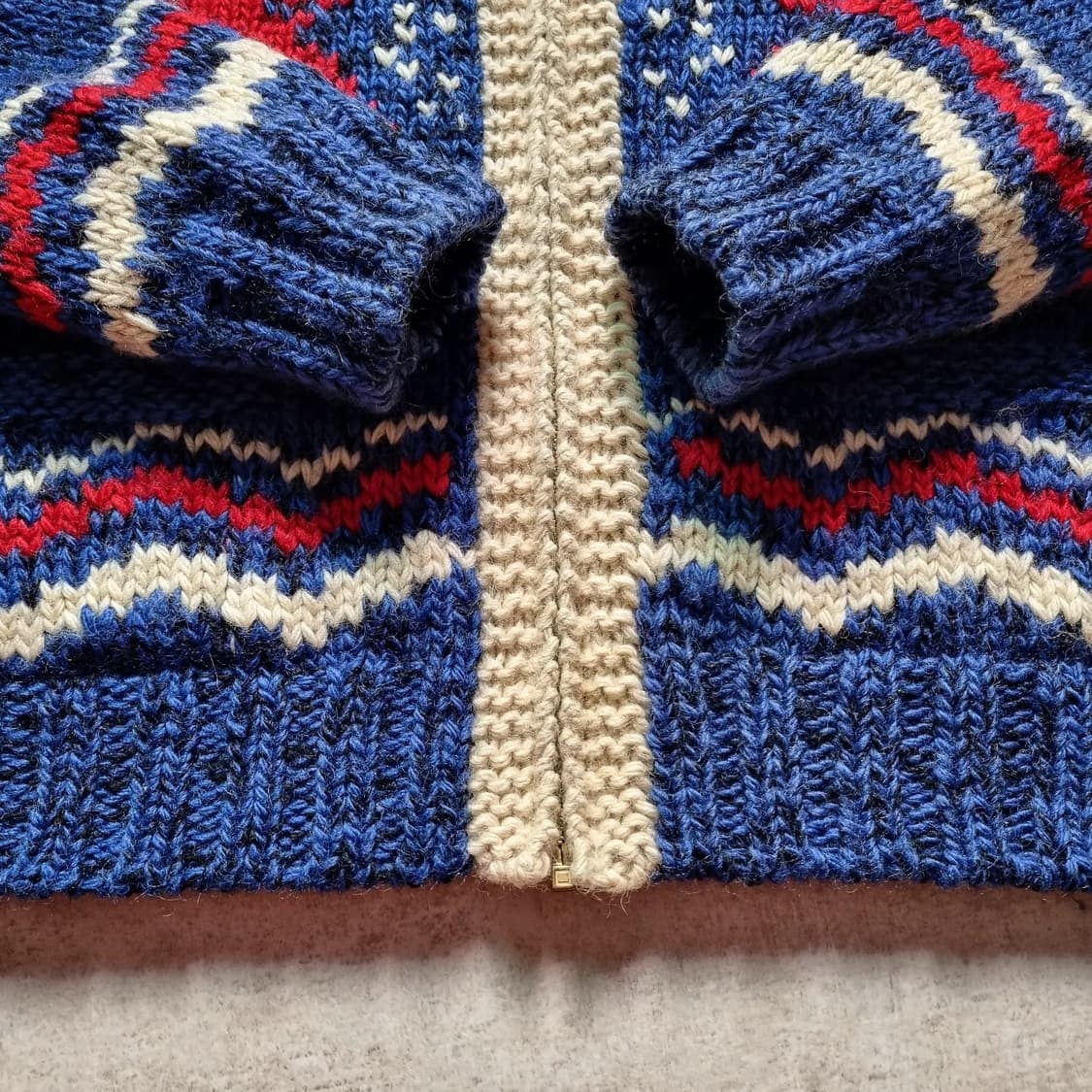 60s Cowichan Cardigan 'Salmon' L sz 상품이미지4