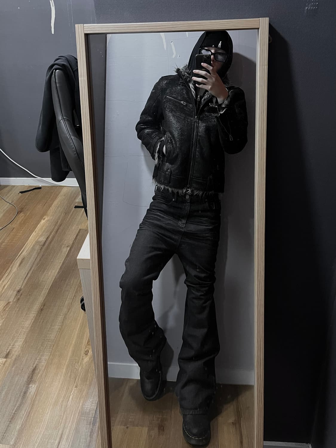 Semantics design 유광 스웨이드 퍼 자켓 상품이미지5