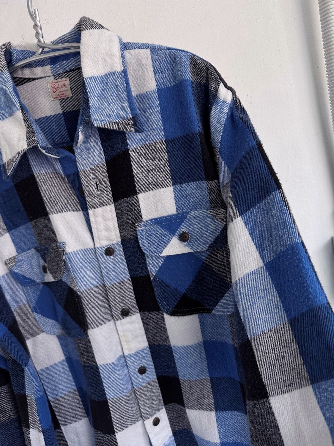 Cotton nel big check work shir 상품이미지9