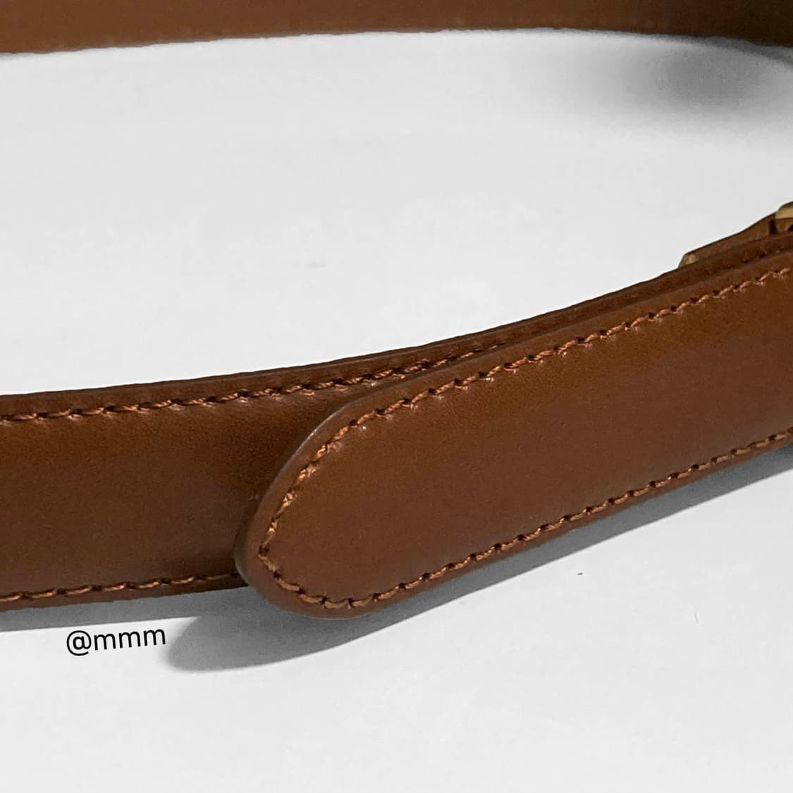 [Unisex]골드링 이태리 가죽 벨트 연브라운 상품이미지6