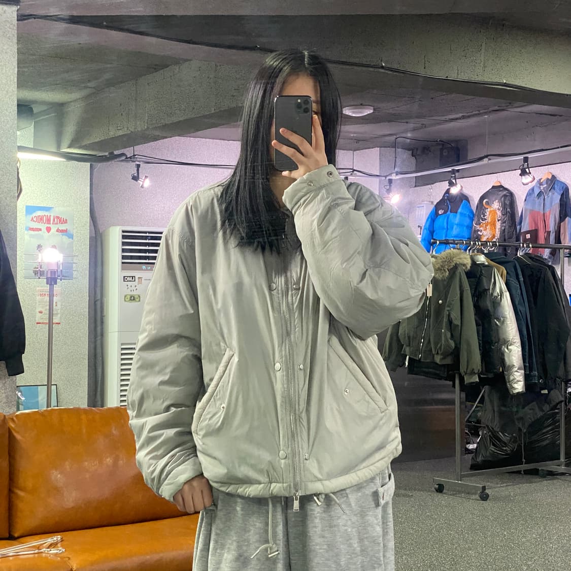 키뮤어 투웨이 패디드 바이커 패딩 점퍼 B3933 상품이미지1