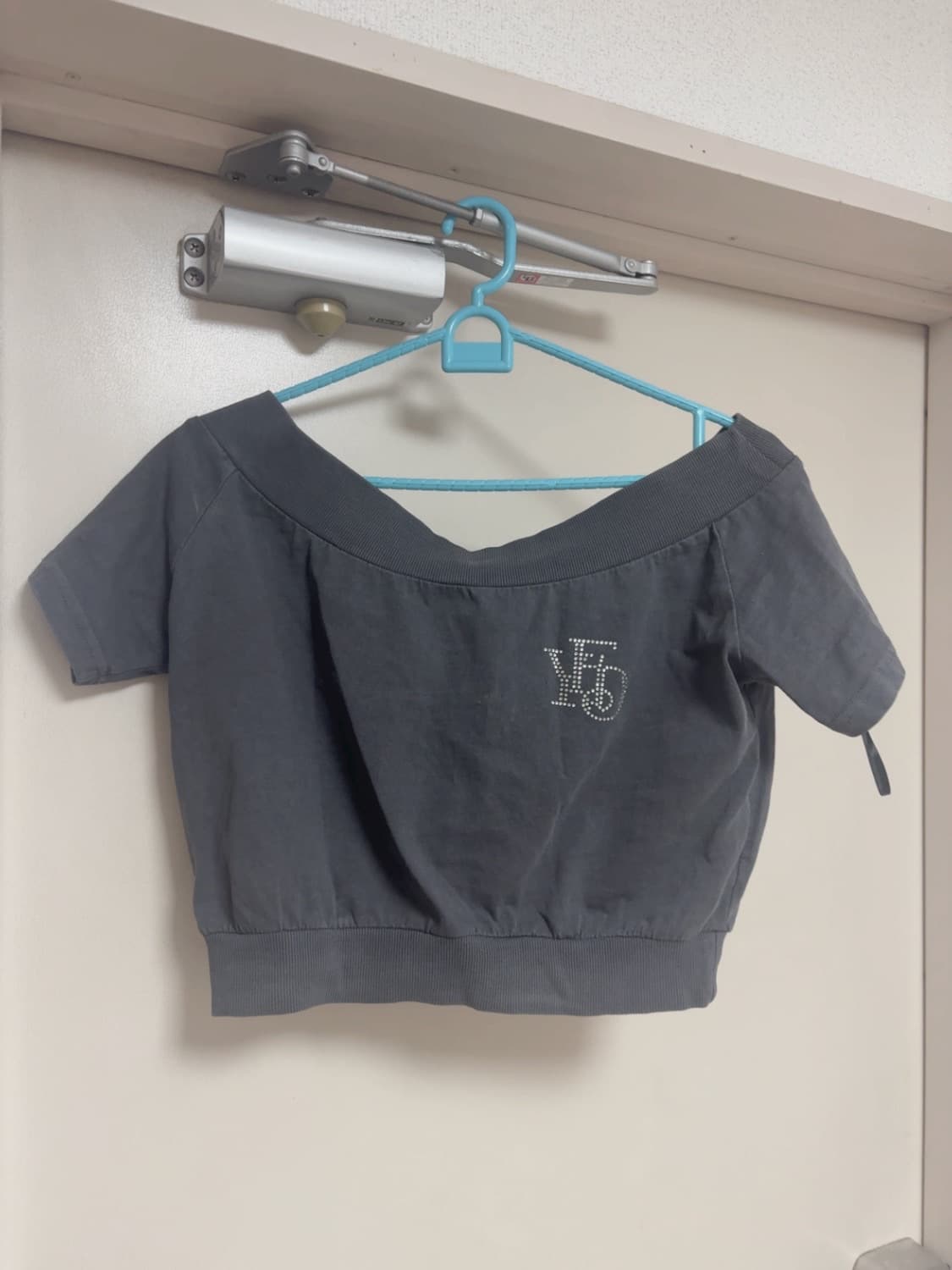 일본 y2k 오프숄더 탑 상품이미지1