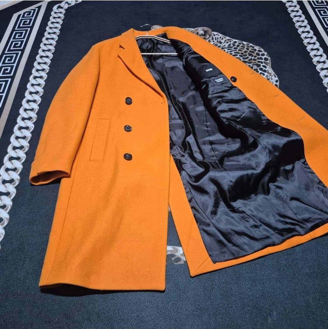 시스템 옴므 포인트 커프스 캐시미어 블렌드 코트 오렌지 L 상품이미지2