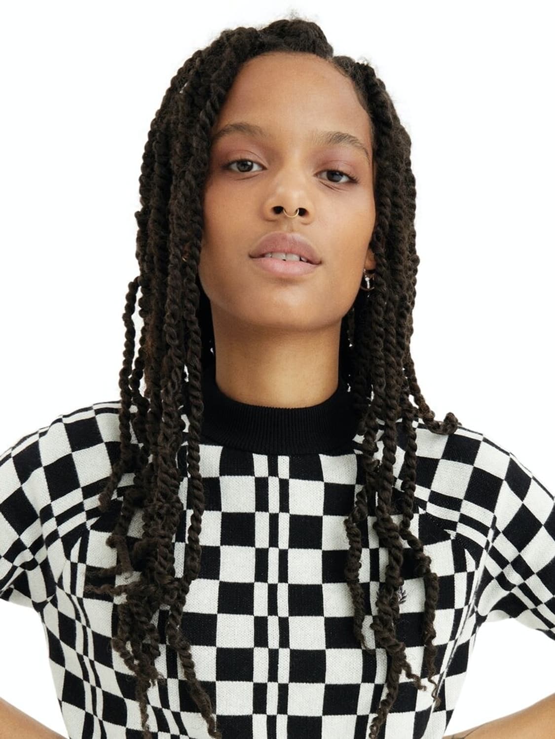 FRED PERRY Black Checks Top 상품이미지4