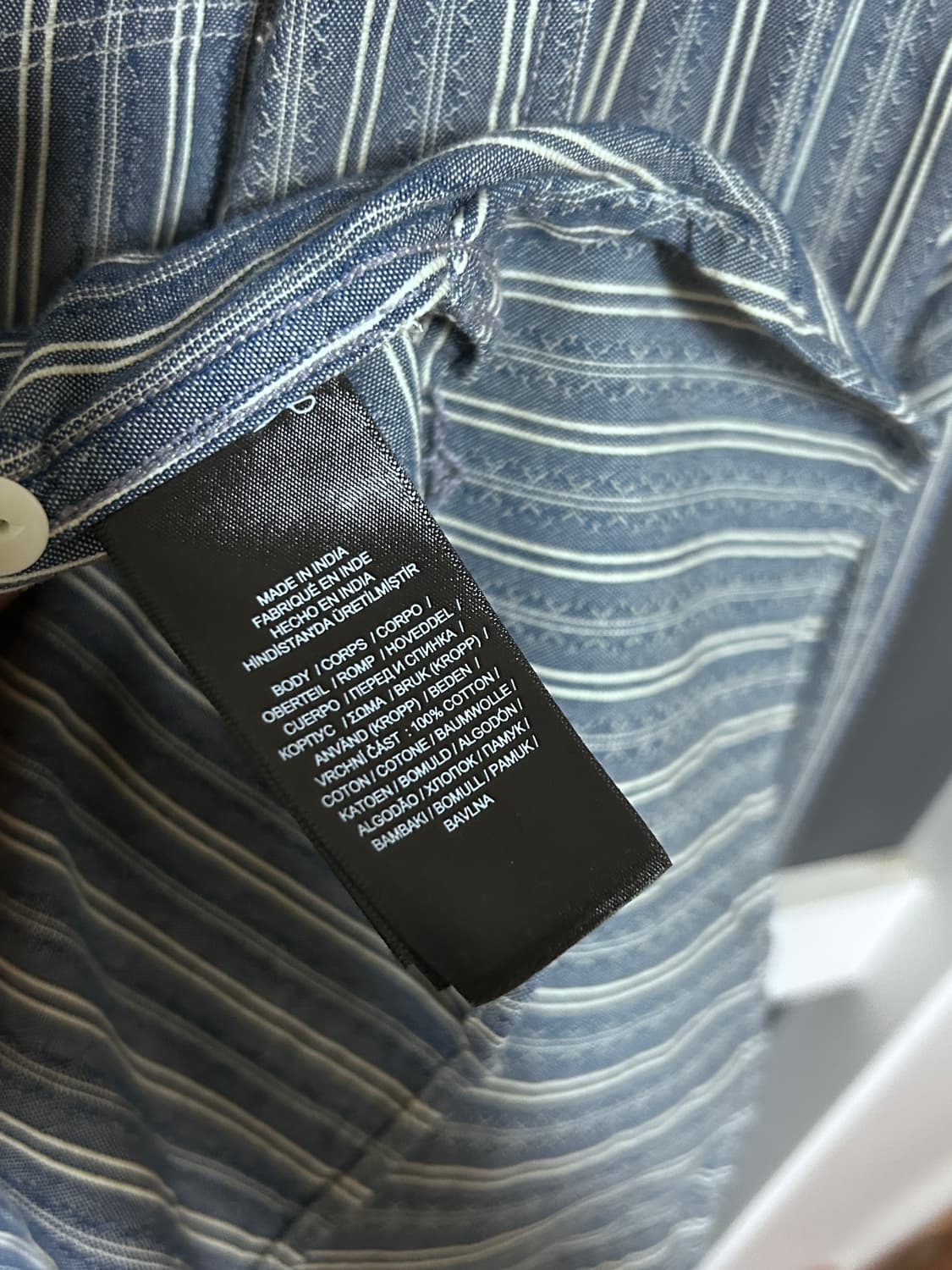 RRL 더블알엘 스트라이프 도비 샴브레이 셔츠 상품이미지8