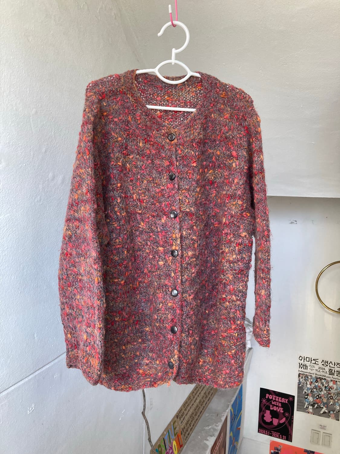 울 100% 핸드메이드 가디건 상품이미지1