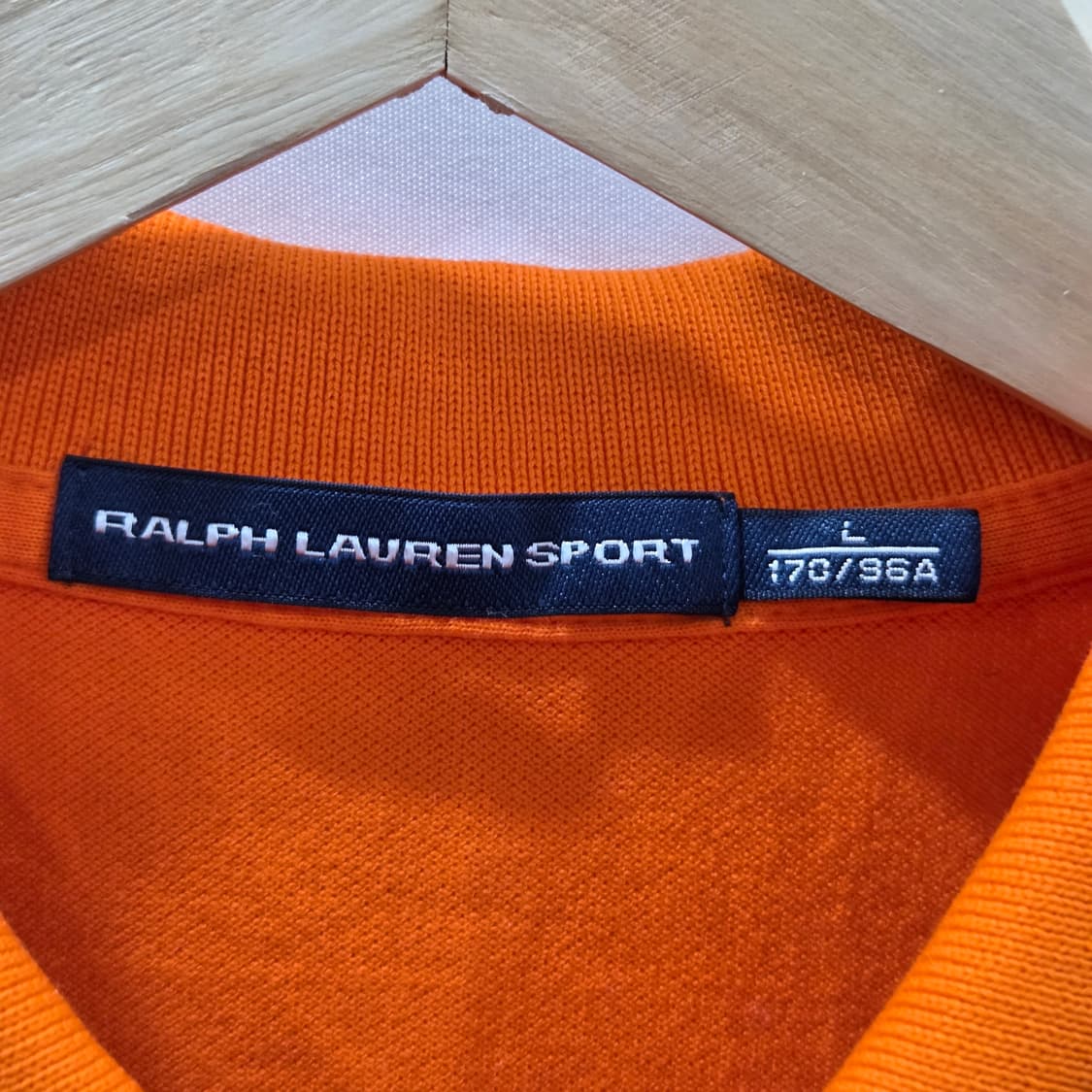폴로랄프로렌 스포츠 우먼 피케 카라 반팔티 오렌지 L 상품이미지3