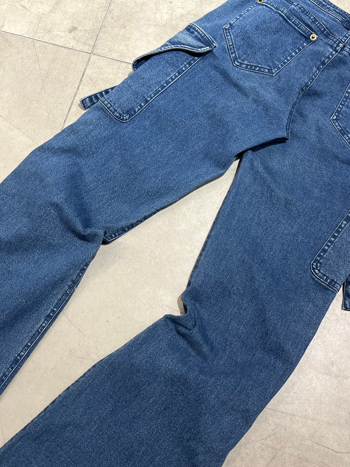 일본 빈티지 카고 스냅버튼 부츠컷 데님 팬츠 상품이미지9