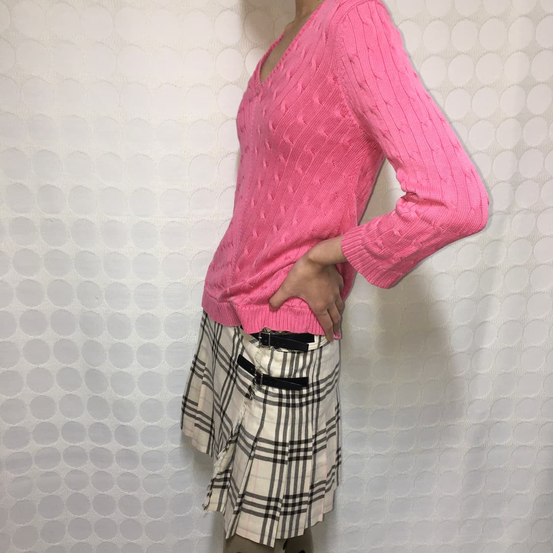 ralph lauren핑크 실크 니트 상품이미지3