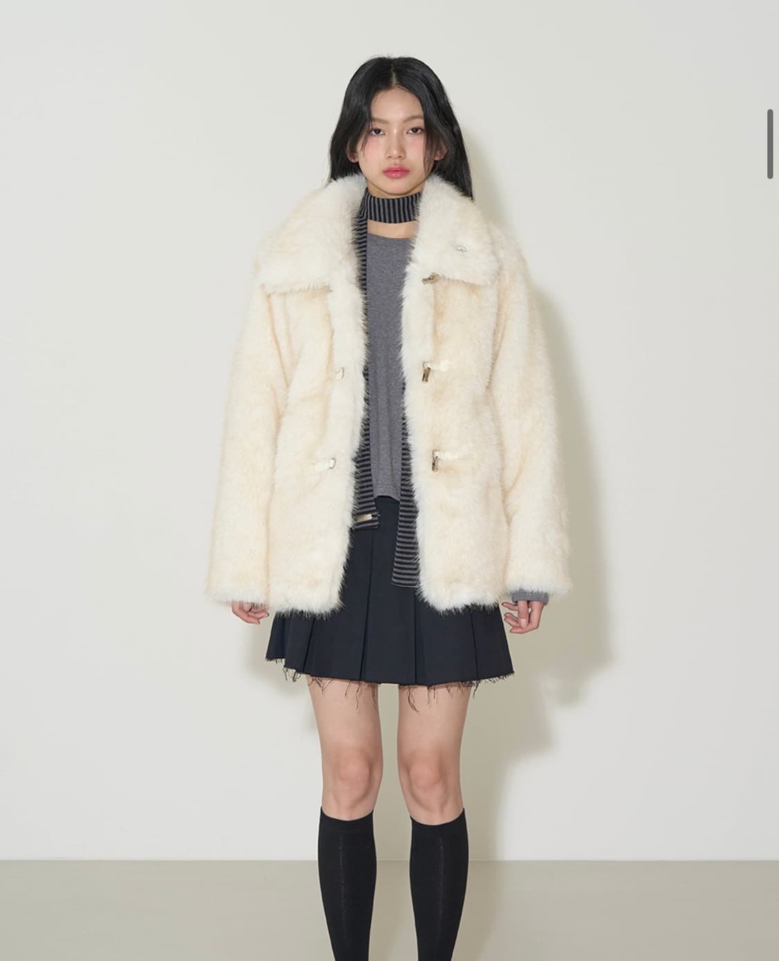 일리고 시어링 퍼자켓 (아이보리) 상품이미지2