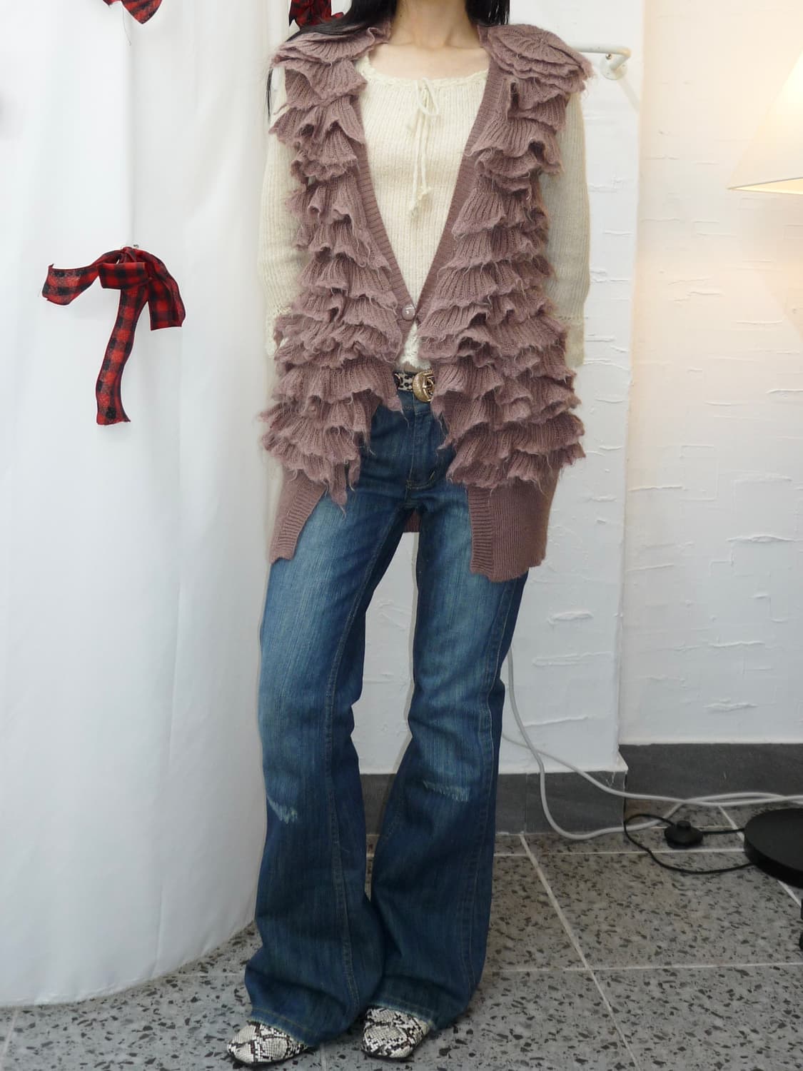 soft wave ruffle vest 상품이미지3