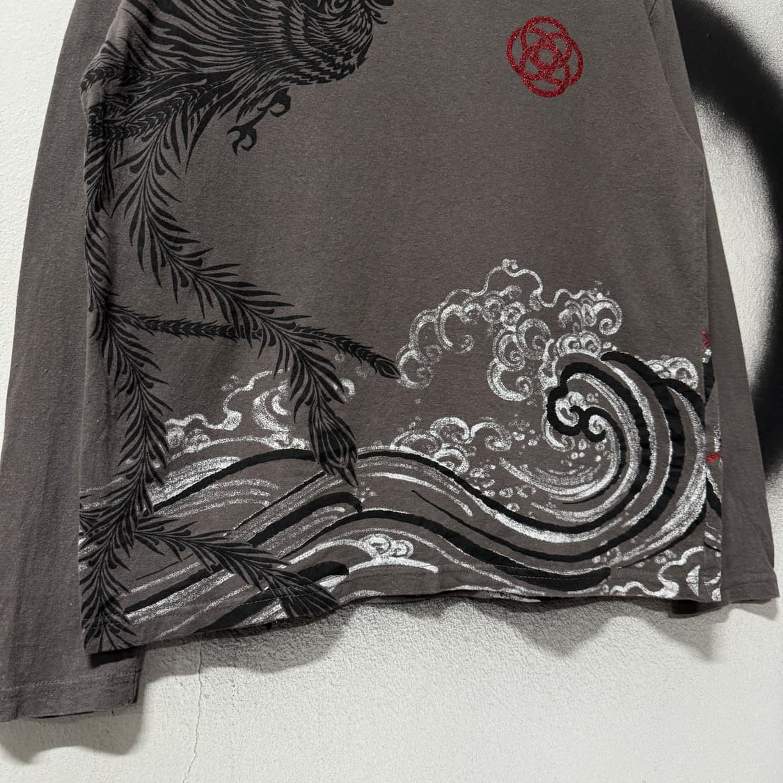 Bullet Noise 재패니즈 오리엔틀 봉황 프린팅 롱슬리브 티셔츠 상품이미지6