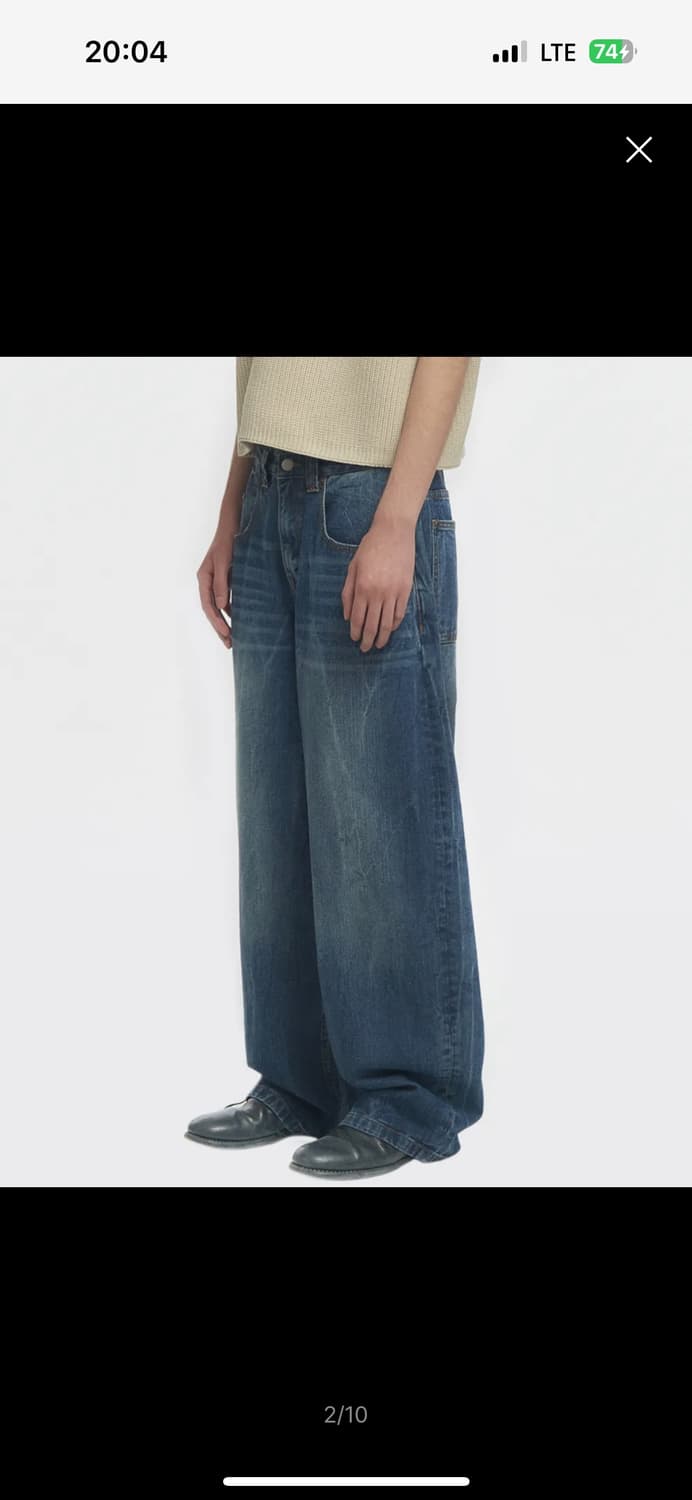 밀로아카이브 리플렉트 커브드 팬츠(미드블루) 상품이미지1