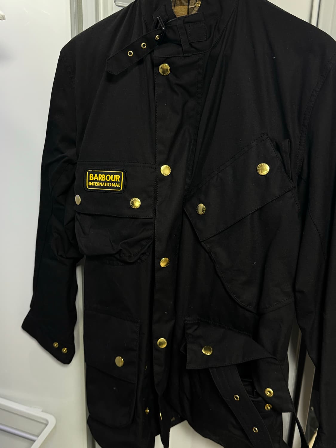바버 인터내서널 a7 오리지널 왁스 자켓 블랙 40 새상품 판매합니다 상품이미지3