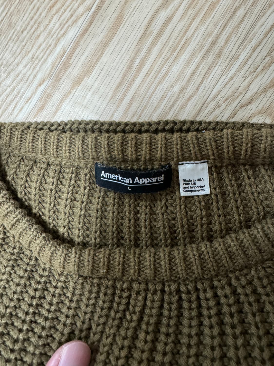 American apparel 올리브 니트 상품이미지3