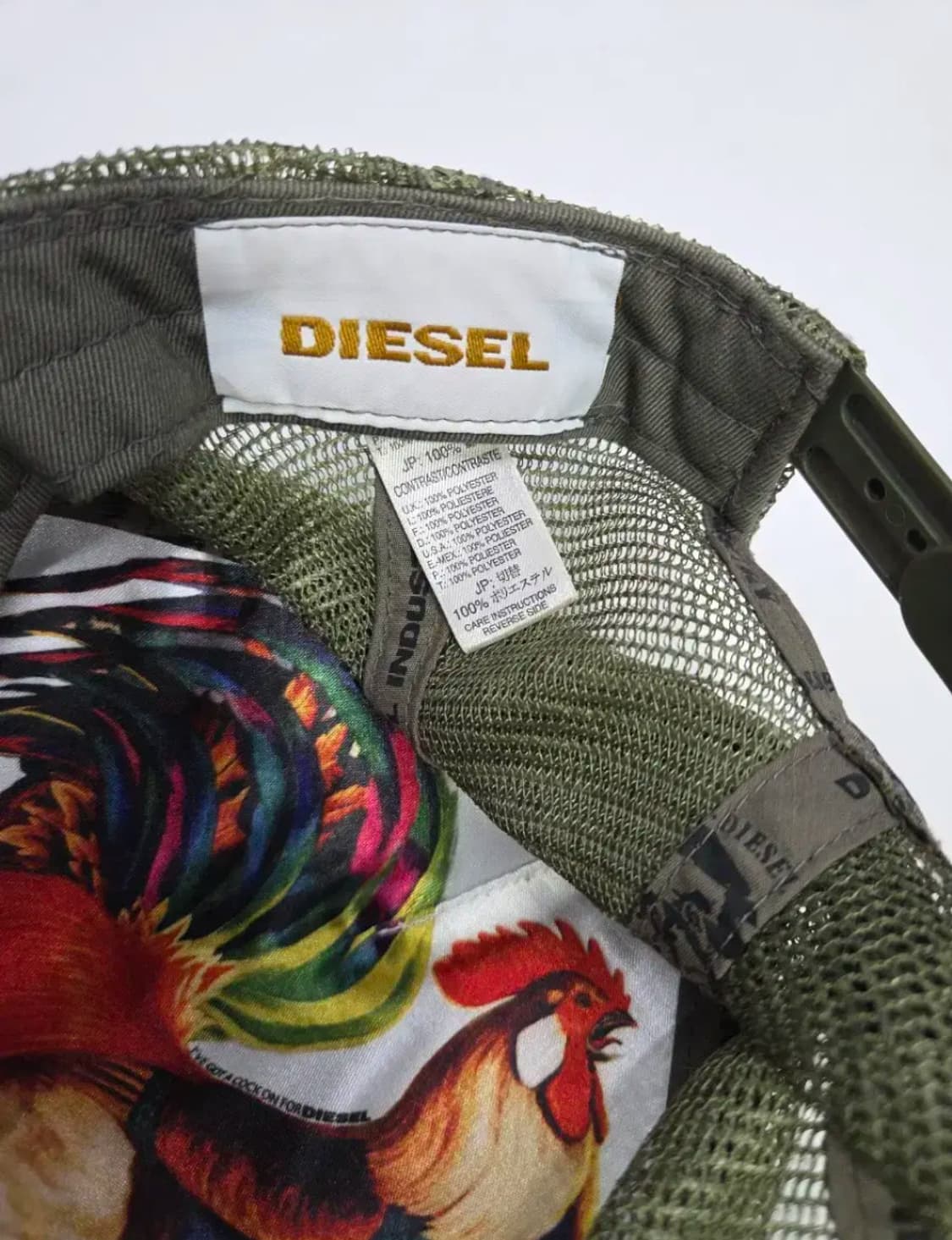디젤 DIESEL 빈티지 메쉬볼캡 모자 카키 상품이미지3