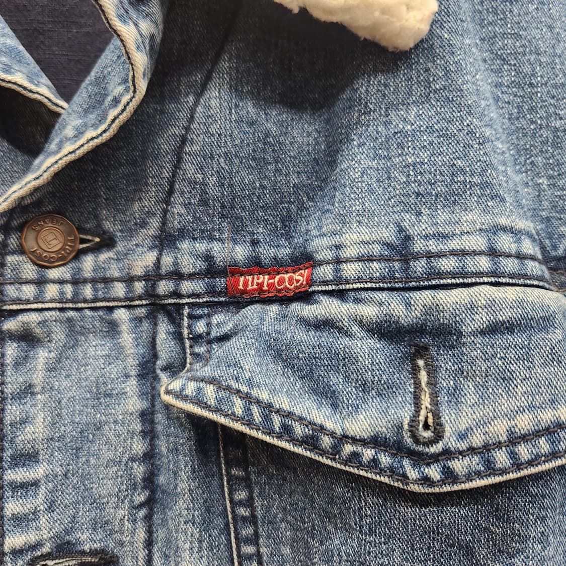 티피코시 쉐르파 체크소매 빈티지 데님자켓 XL 상품이미지3