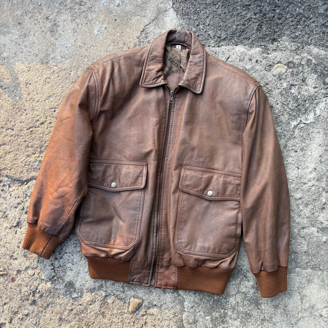 빈티지 A-2 소가죽 레더 자켓 상품이미지1