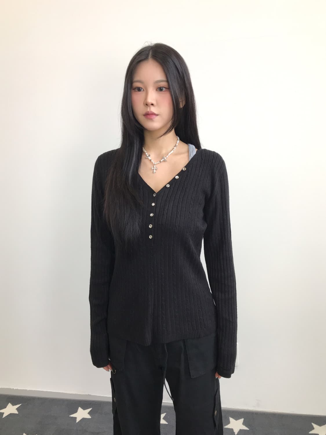 James Jeans Acrylic Long Sleeve T-Shirts 상품이미지1