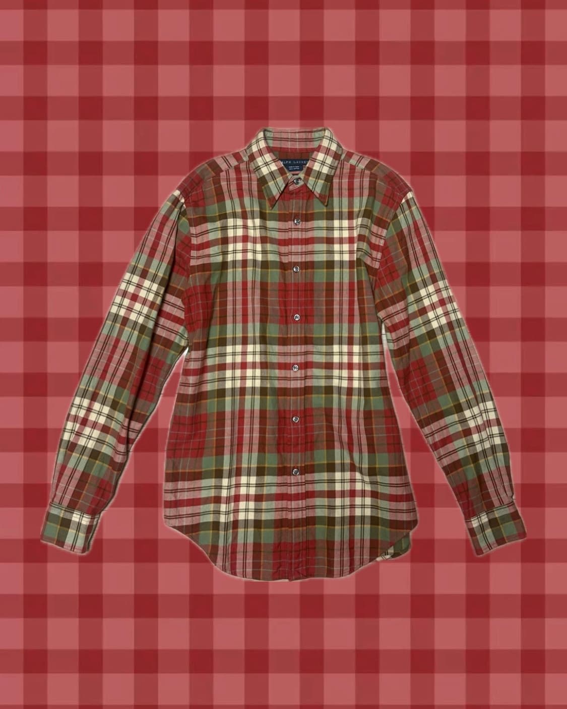 폴로 랄프로렌 셔츠 레드체크셔츠 크리스마스깔 폴로셔츠 상품이미지1