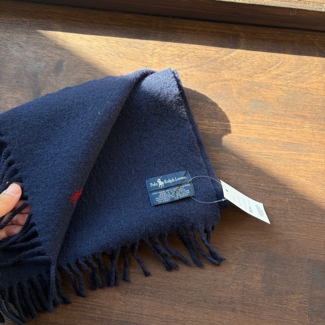 15806 - 폴로 랄프로렌 네이비 울 머플러 (램스 울 100%) 상품이미지3