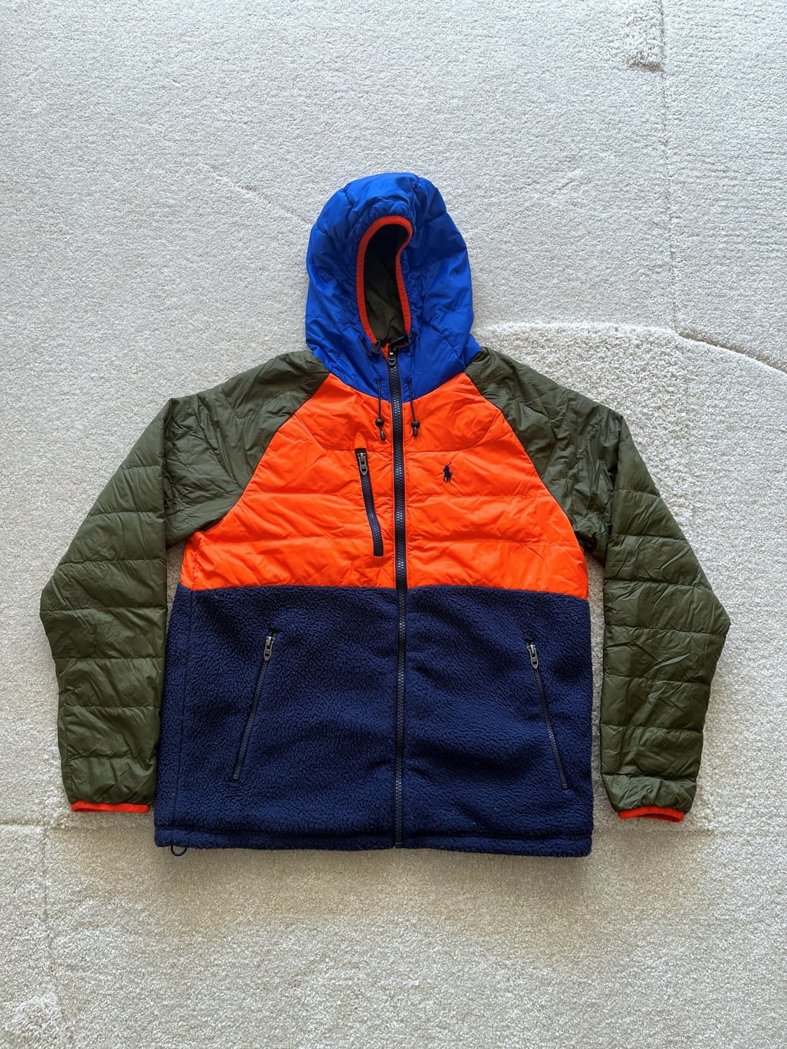 폴로 컬러 블록 플리스 자켓 (100-103) 상품이미지2