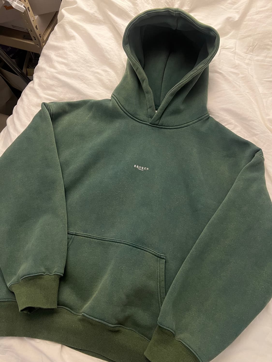 초판 broken oslo sun faded 후드티 그린 - M 상품이미지2