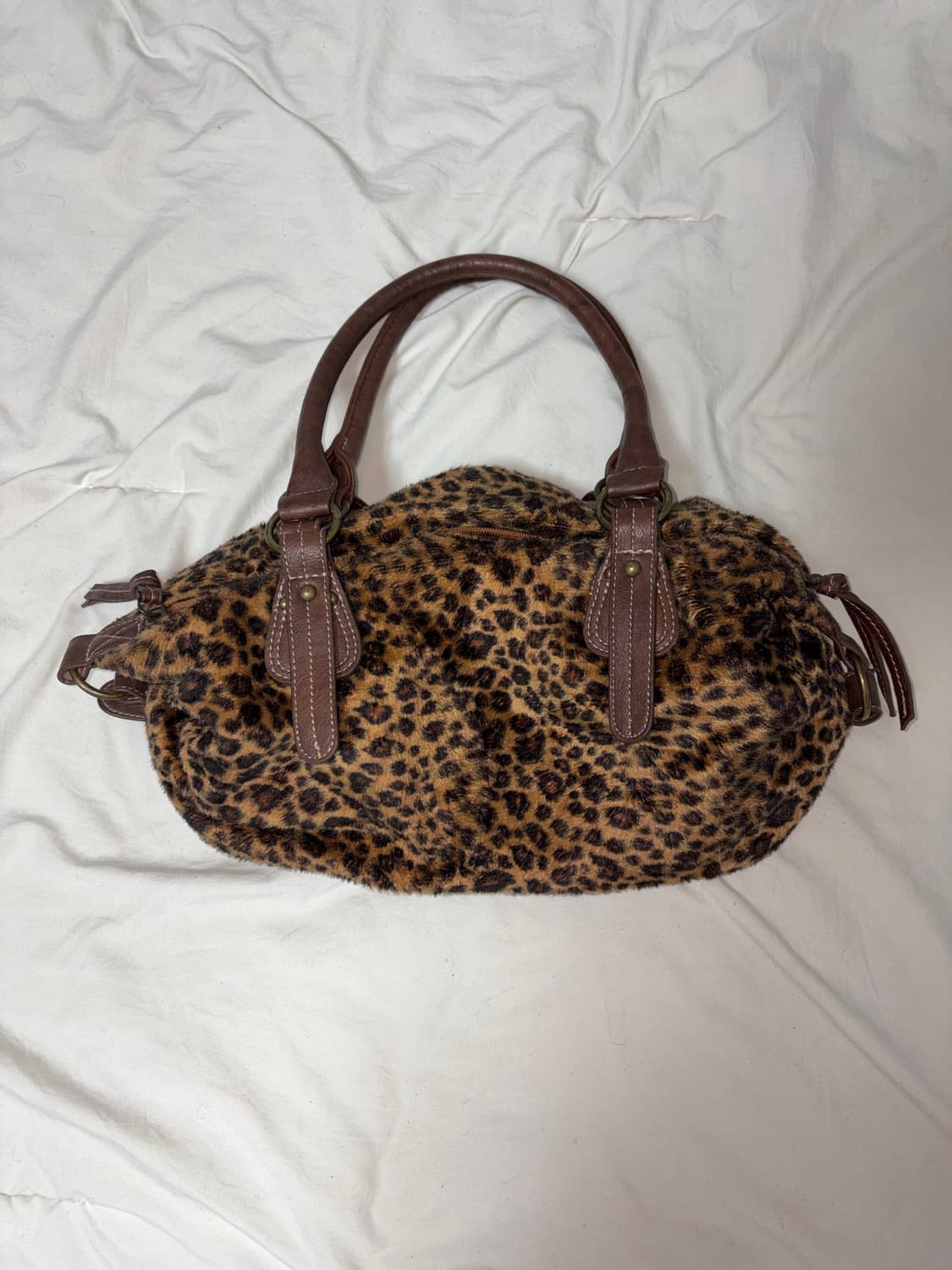 호피 퍼 핸드백 y2k 갸루 상품이미지1