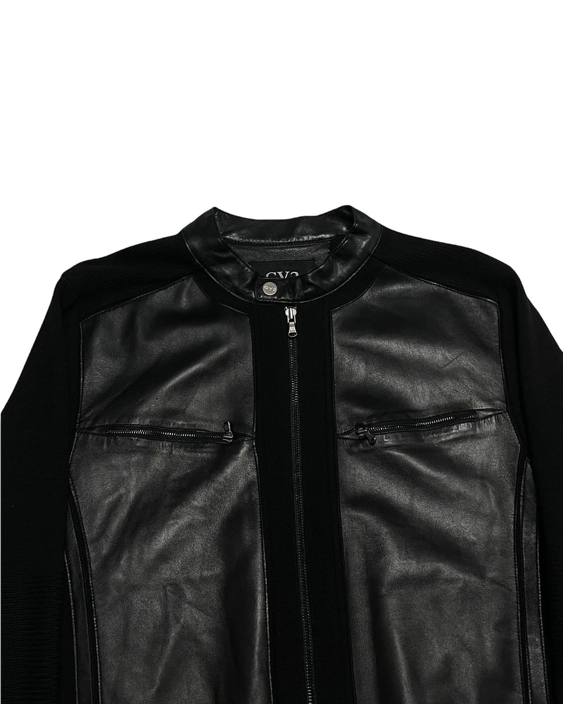 Gv2 leather mix knit zip up  상품이미지2