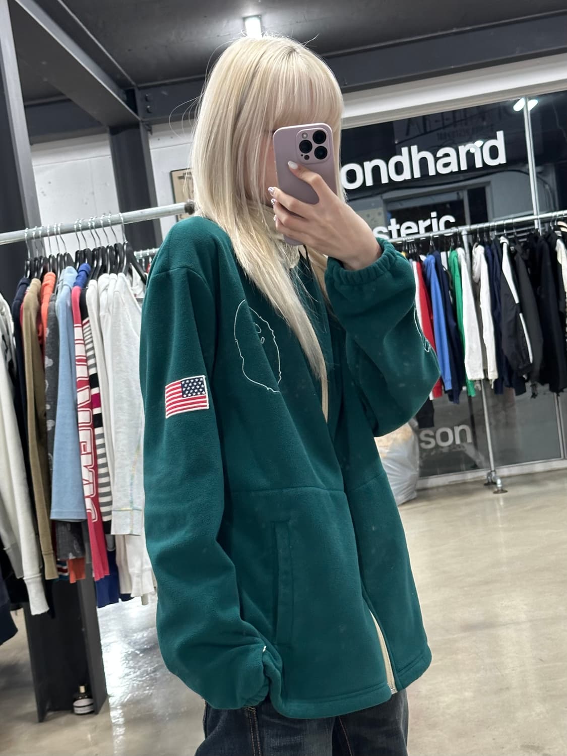 베이프 챔피온 콜라보 후디 플리스 집업 상품이미지2