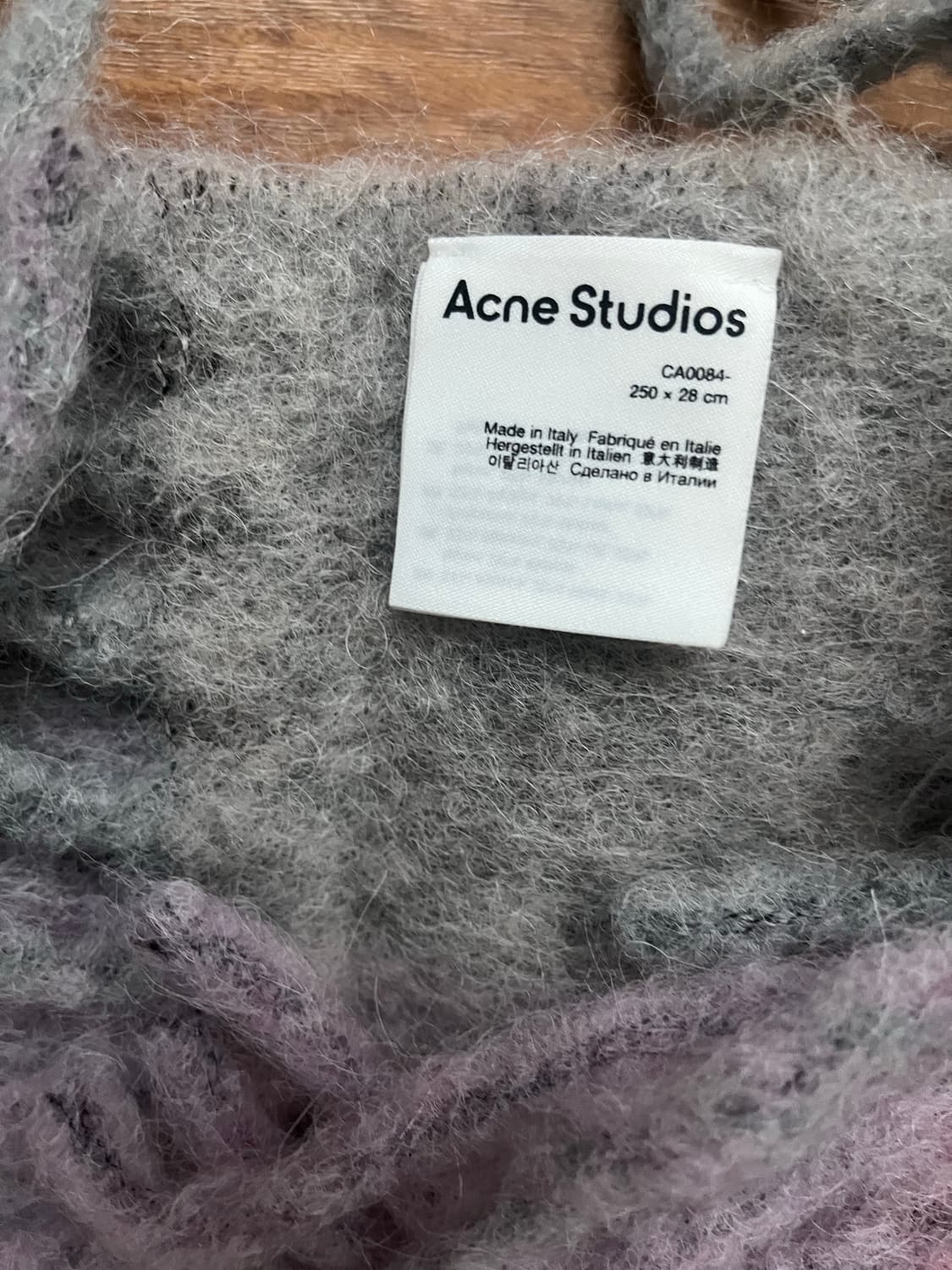 아크네 체크머플러 핑크 상품이미지2