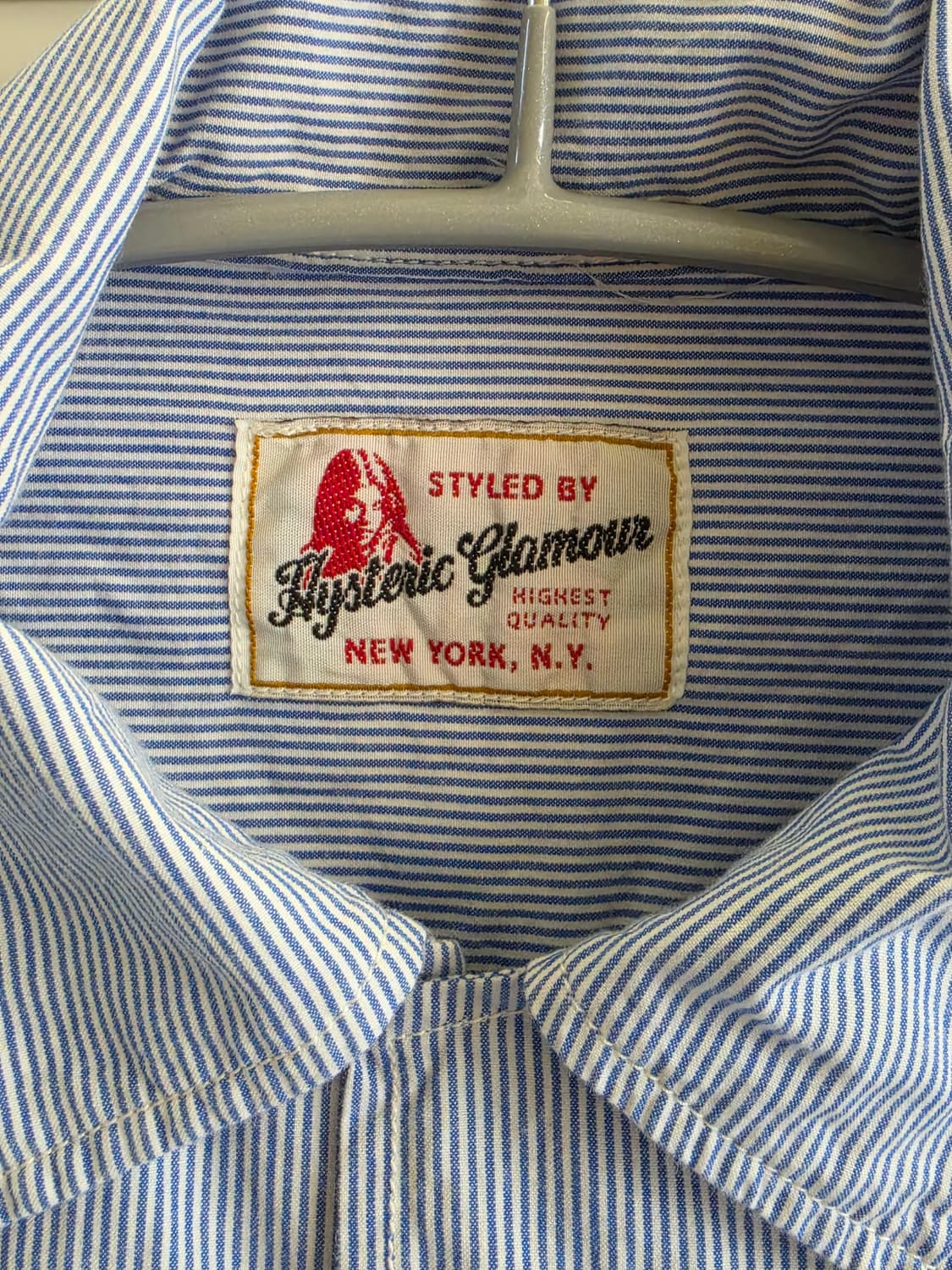 히스테릭 글래머 스트라이츠 버튼 다운 셔츠 상품이미지4