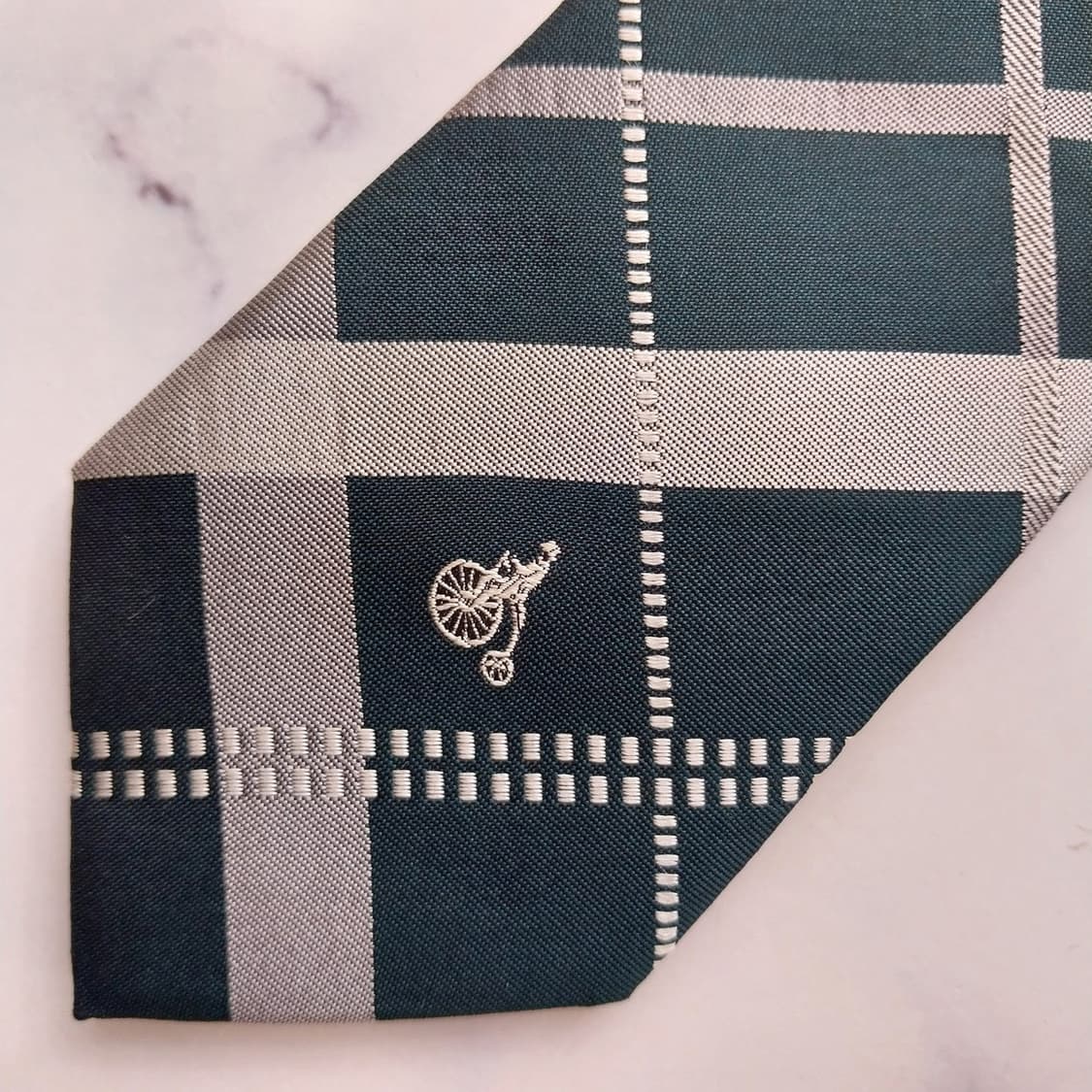 빈폴 실크 그린 체크 패턴 넥타이 6.7cm A+등급 K2327 상품이미지7