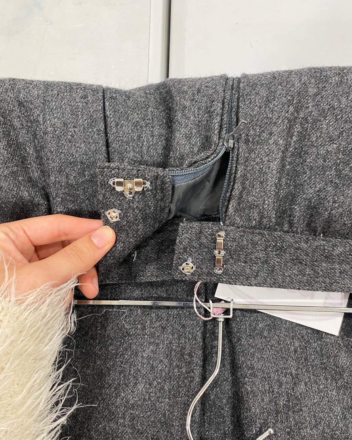 일본st 챠콜 미디 스커트  상품이미지2