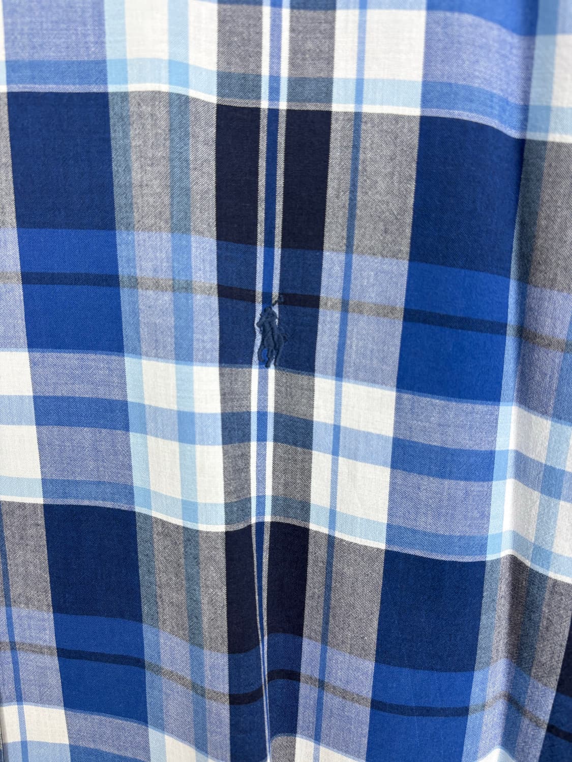 [4XL]POLO 블루체크 긴팔 셔츠 상품이미지7