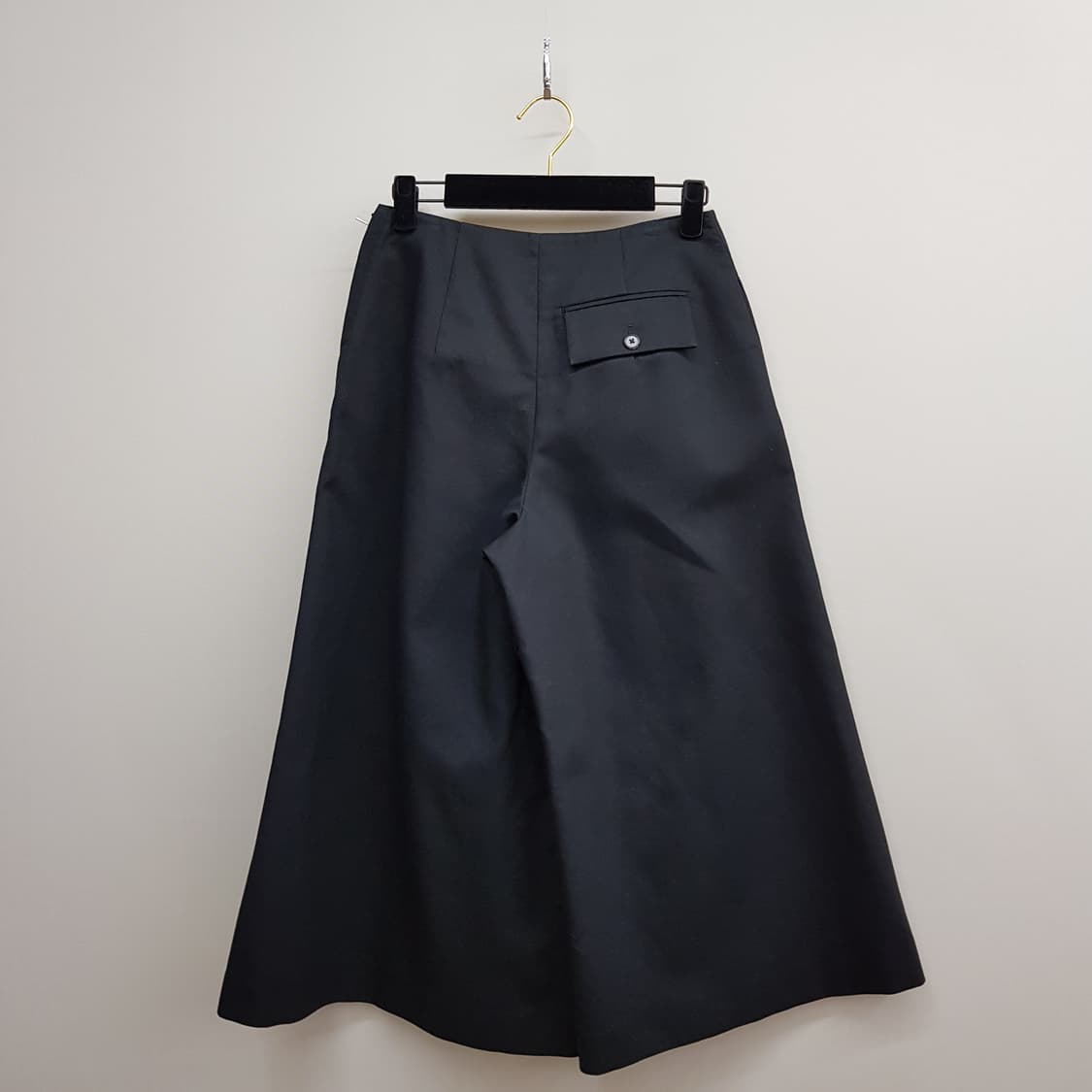 질샌더 JIL SANDER 블랙 코튼 플리츠 와이드 팬츠 32사이즈 상품이미지5