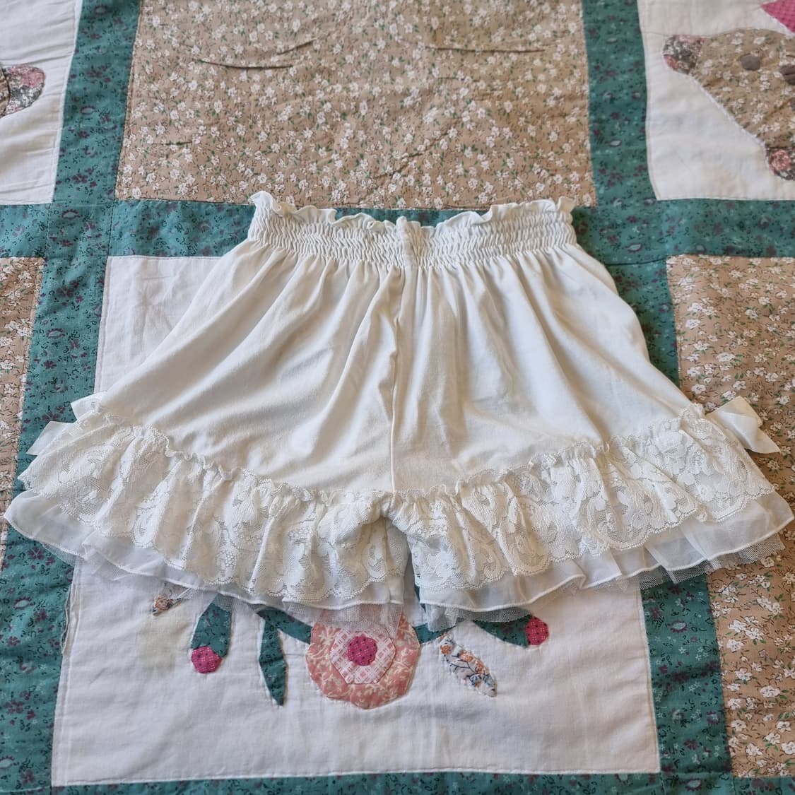 레이스 리본 프릴 팬츠형 페티팬츠 상품이미지3