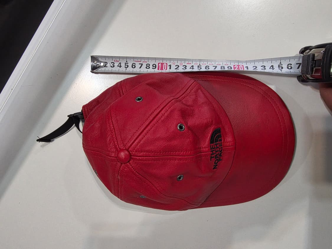 노스페이스 x 슈프림 레드 가죽 볼캡  상품이미지10