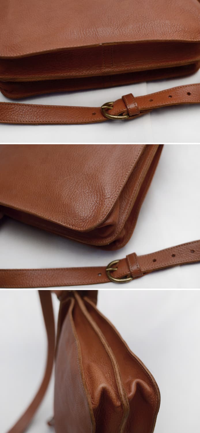 일비종떼 로니 더블 지퍼 트리오 포켓 가죽 숄더.크로스백 상품이미지8