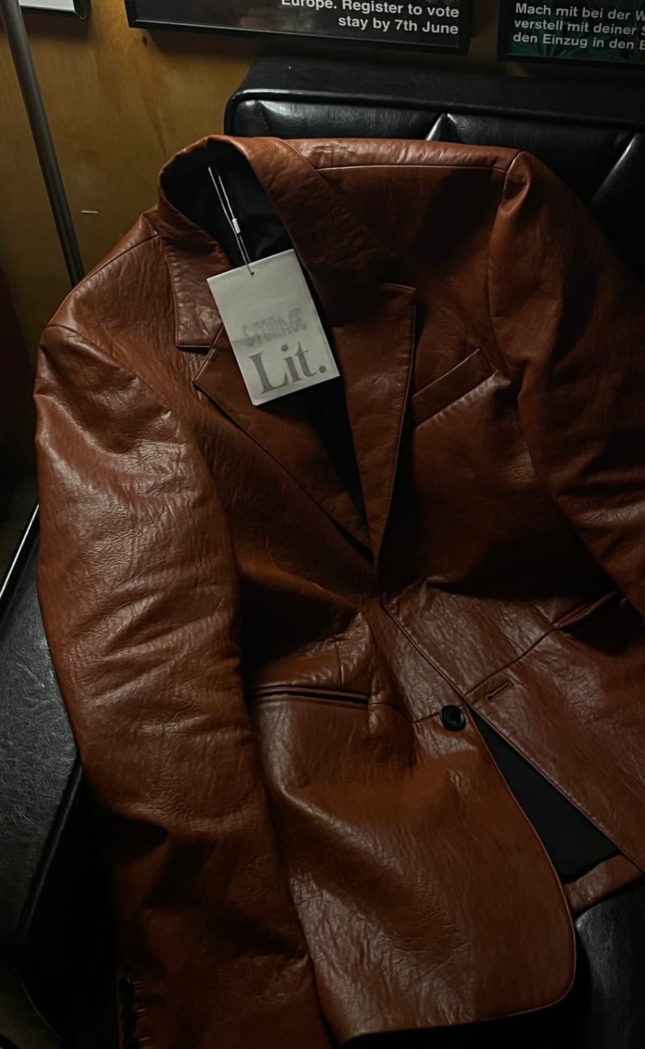 [105] 빈티지 레더 블레이저 자켓 상품이미지2