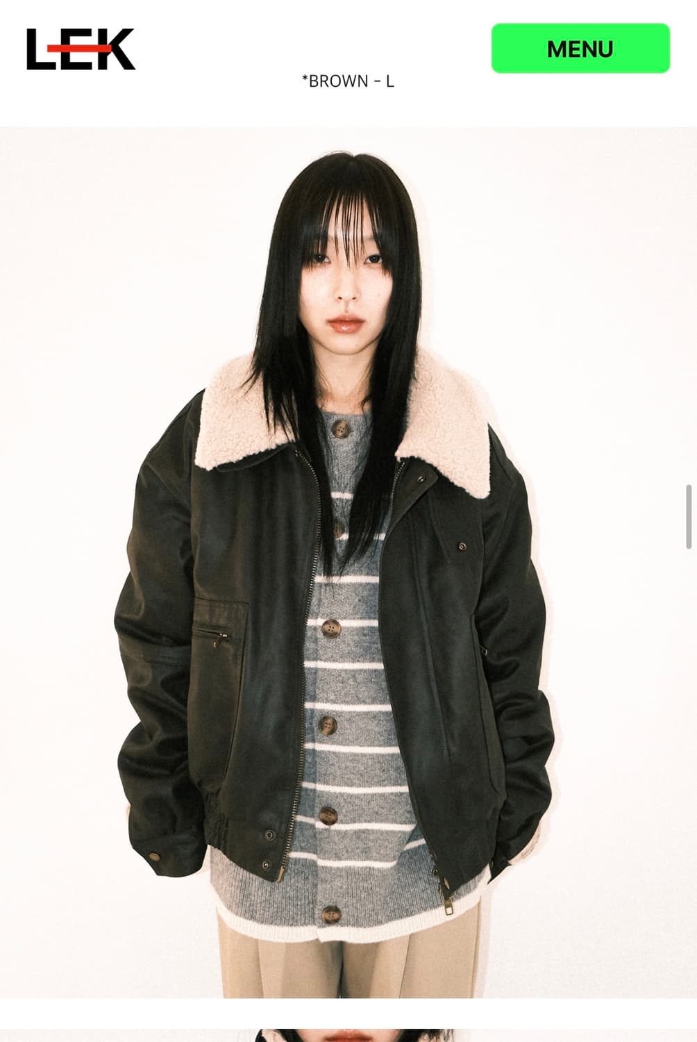 리키leekie 무스탕자켓 상품이미지1