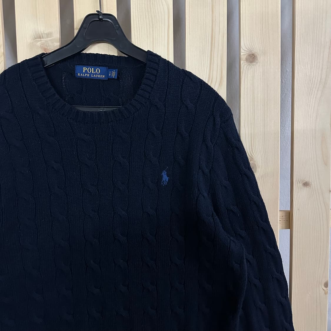 (M~L) 폴로 랄프로렌 네이비 케이블 니트 스웨터 상품이미지5
