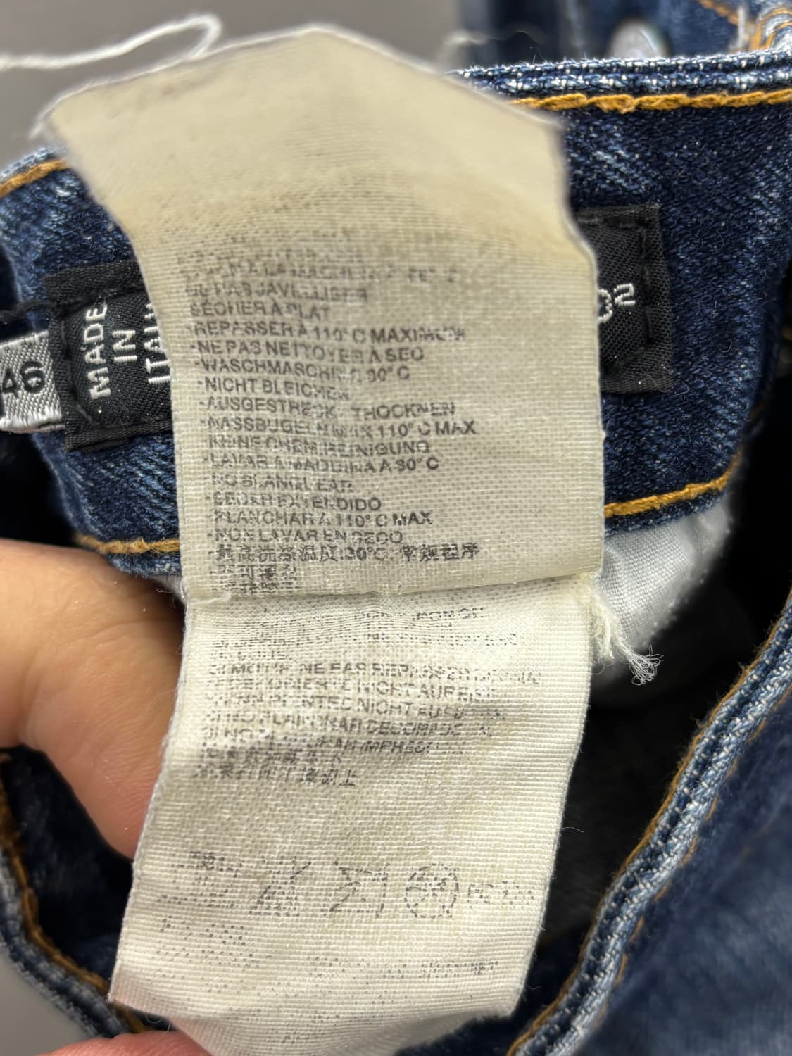 디스퀘어드 데님 반바지 데미지 페인트 워싱 46 상품이미지5