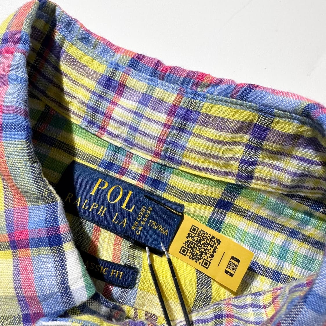 폴로 랄프로렌 린넨 체크 셔츠 (신형QR) 상품이미지5