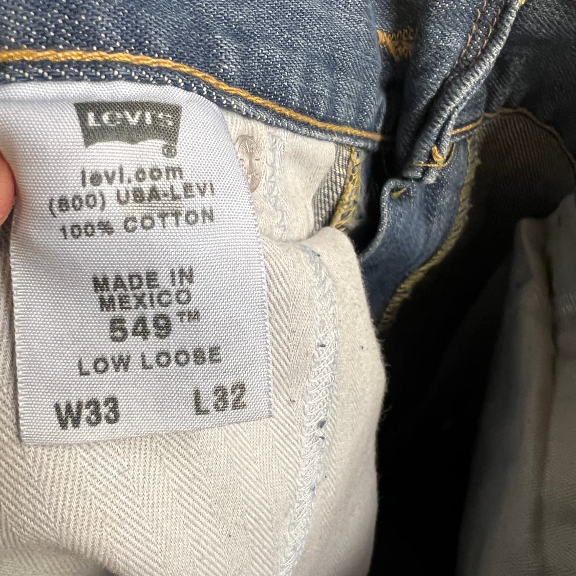 00's 리바이스 549 데님 33x32 Size (34인치) 멕시코 상품이미지9