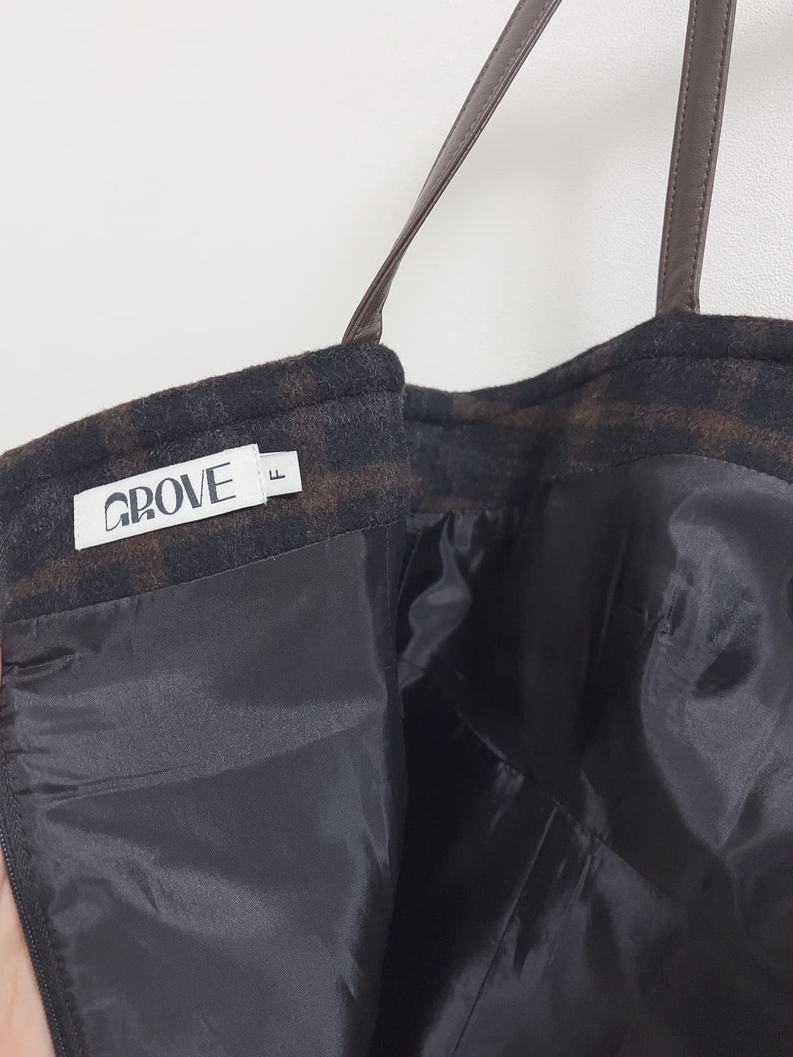 그로브 울 체크 미니 원피스 상품이미지4