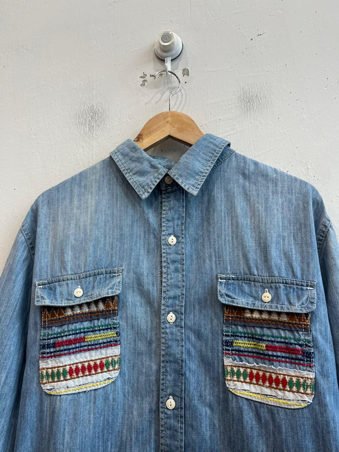 GO SLOW CARAVAN 에스닉 데님 셔츠 상품이미지2