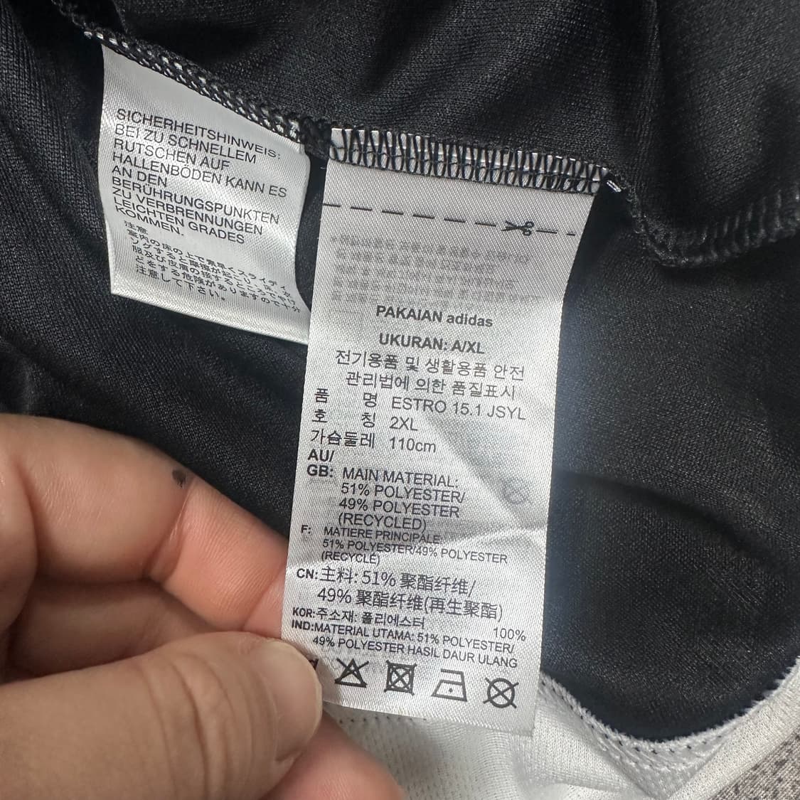 ✨ (새상품) 아디다스 기능성 블랙 롱슬리브  상품이미지4