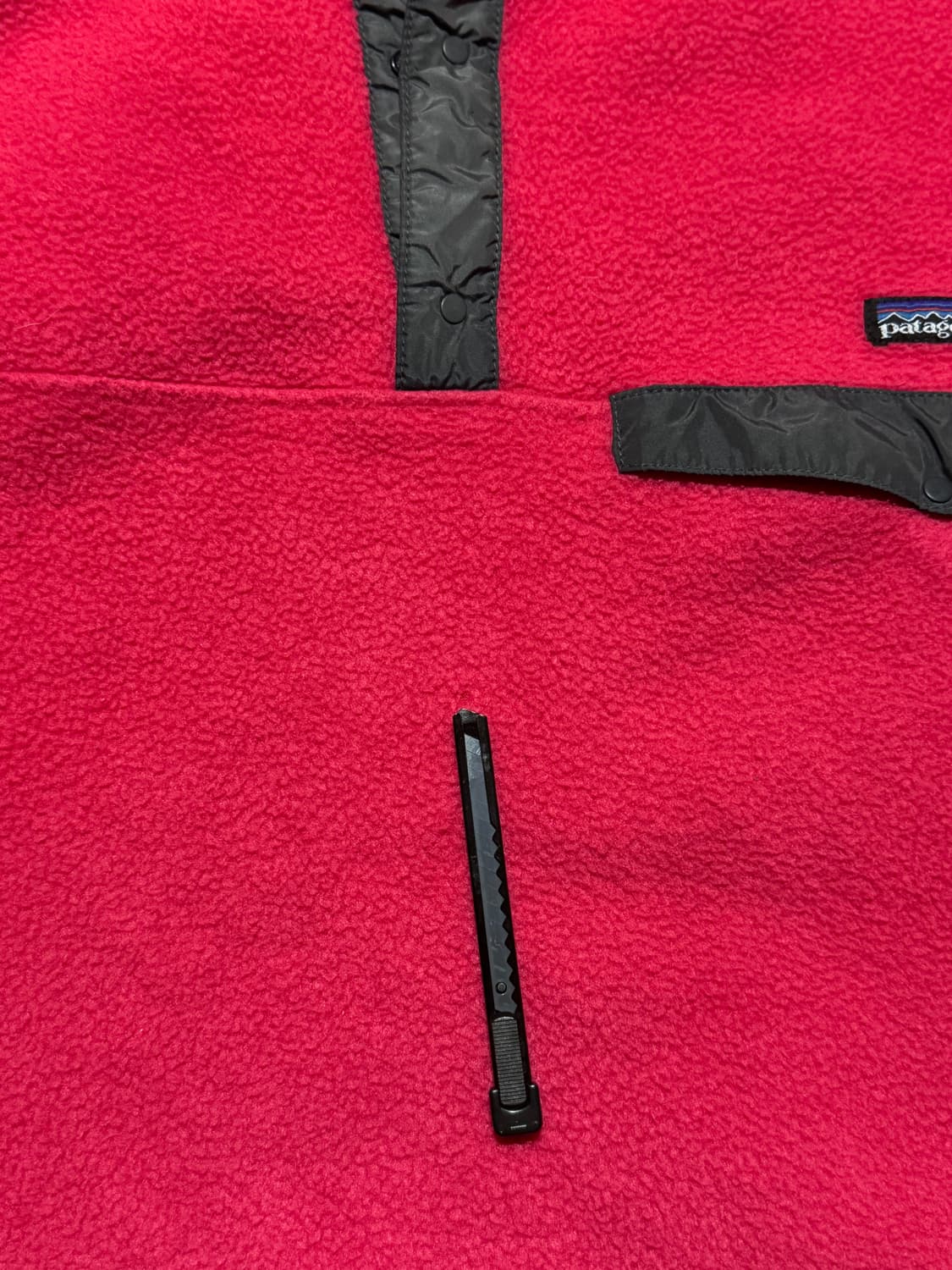 90s USA 파타고니아 신칠라 스냅티 핑크 L 상품이미지8